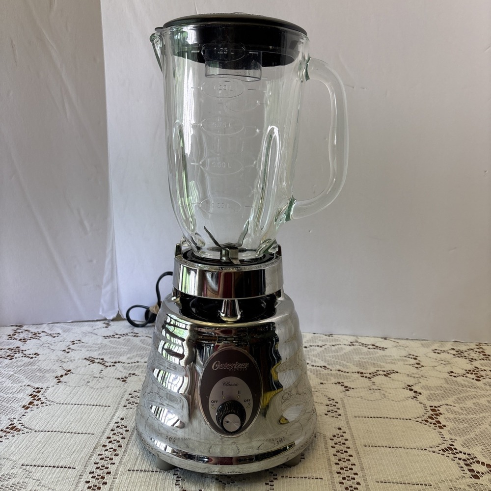 Vintage Osterizer Oster Classic Blender 564A  Silver Chrome  500W Tested